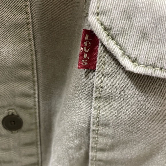 Levi's Green Denim  Button-Up Shirt Jacket - Picture 3 of 7